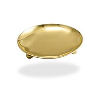 YIXANNX Bougeoir placage forme ronde chandelier support anniversaire Art artisanat pilier lavable réutilisable plaque piédestal, Or