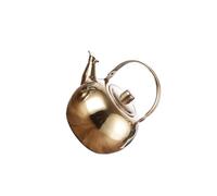 YIXANNX Bouilloire et théière haut de gamme en acier inoxydable avec infuseur pour une infusion sûre et des moments de thé savoureux. Théière/cafetière en métal avec infuseur pour hôtels, Or, 1L