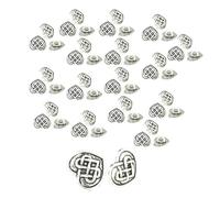 YIXANNX Boutons décoratifs à tige en forme de nœud celtique (50 pièces) en alliage de zinc durable pour la couture, les loisirs créatifs, la fabrication bijoux, les accessoires vêtements et