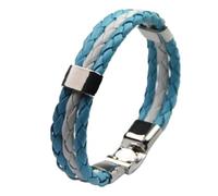 YIXANNX Bracelet jonc en cuir PU fait main, orné d'un drapeau national patriotique. Un accessoire tendance pour tous. Diamètre du bracelet : environ 3 cm, Argentine, 20.5 cm