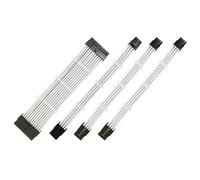 YIXANNX Câble d'alimentation d'extension connecteurs PC Alimentation d'ordinateur Nylon Pratique Coffre-Fort Ensemble de Cordons utiles Kit de Carte mère, Blanc