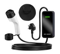 YIXANNX Câble de 5 m 13 A pour véhicule électrique, Prise Type 2 à 3 Broches, Compatible avec Les véhicules électriques au Royaume-Uni. Options de pour Tous. Chargeur, Noir