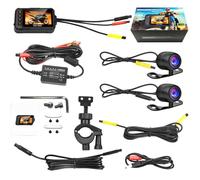 YIXANNX Caméra de Tableau de Bord pour Moto avec caméra Frontale pour 360 Hautes Performances pour Motos Tableau Bord ABS pour Motos