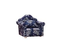 YIXANNX Canapé Simple Miniature avec Coussin - Et Fauteuil Portable Polyester Bon Cadeau Pratique À Transporter, Fleur Bleue