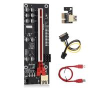 YIXANNX Carte Adaptateur PCI-E Convertisseur 1x à 16x 10 condensateurs Solides Extension de Carte Graphique PCI- Vitesse de Transfert données Miner