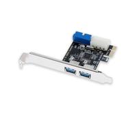 YIXANNX Carte d'extension PCI-E vers USB 3.0 5 Gbps Hub Externe Adaptateur de Bureau Remplacement de Carte mère Rechange pour Windows XP 32/64