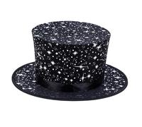 YIXANNX Chapeau Magique Pliable, Accessoire de Magicien pour Enfants, Tours de Magie et Danse. Jouet pour Enfants, Étoile, 14 x 33.5 cm