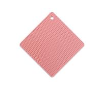 YIXANNX Chauffe Le Tapis de Table isolé Silicone Plat Pot Pad Carré Dessous De Verre Napperon Bureau Comptoir Protecteur Réutilisable Lavable, Rose