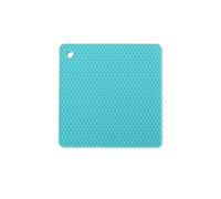 YIXANNX Chauffe Le Tapis de Table isolé Silicone Plat Pot Pad Carré Dessous De Verre Napperon Bureau Comptoir Protecteur Réutilisable Lavable, lac Bleu