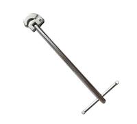 YIXANNX Clé à molette réglable pour robinet de lavabo, idéale pour les espaces restreints sous l'évier. Fabriquée en acier au carbone, Argent, 29.8 x 11.4 cm