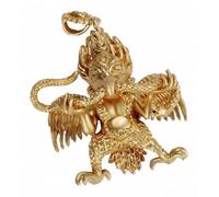 YIXANNX Collier pendentif bouddhiste tibétain, symbole religieux Garuda, fait main, robuste et d'une beauté exquise, symbole culturel d'absence de négativité, accessoires de bricolage.