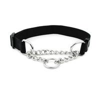 YIXANNX Collier pour Animaux de Compagnie en métal réutilisable Universel antidérapant résistant réglable Camping randonnée Jouant remorquage Tour de Cou Accessoires, Nylon Noir