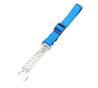 YIXANNX Collier pour Animaux de Compagnie en métal réutilisable Universel antidérapant résistant réglable Camping randonnée Jouant remorquage Tour de Cou Accessoires, Nylon Bleu