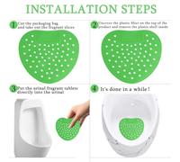 YIXANNX Convient à la plupart des urinoirs, écrans d'urinoir, désodorisant pour hommes, déodorant pour toilettes, tapis de bain, Vert
