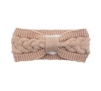 YIXANNX Crochet Bandeaux Élastique Bowknot Crocheté Polaire Doublé Large Bandeaux Chunky Oreille Réchauffeur Bandeau Cadeaux pour Femmes, Crevette rose