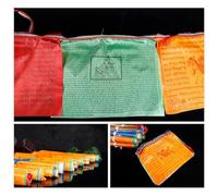 YIXANNX Drapeaux de prière exquis pour des sanctuaires de méditation apaisants, 34x25cm 20 pièces