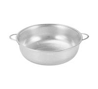 YIXANNX Égouttoir à petits trous pour légumes, passoire de cuisine en acier inoxydable durable et antirouille, Argent, 22.5 cm