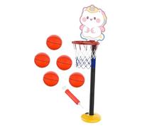 YIXANNX Ensemble Complet de Panier de Basket pour Enfants, Hauteur réglable, Jeu d'intérieur Amusant avec Filet et Base Stable pour Tous Les Jeux Lancer Ballons, Blanc, 26 x 22 x 130 cm