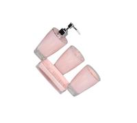 YIXANNX Ensemble d'accessoires de salle de bain en acrylique comprenant un distributeur savon décoratif et un porte-brosse à dents qualité supérieure. Distributeur