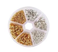 YIXANNX Ensemble de boucles pour la création de bijoux comprenant des anneaux brisés et un fermoir mousqueton pour la fabrication de bijoux faits main.