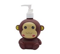 YIXANNX Flacon de lotion et distributeur de gel douche pour enfants, motif dessin animé amusant. Décoration de salle de bain. Pompe à savon pour les mains avec de jolis, singe, 15 cm