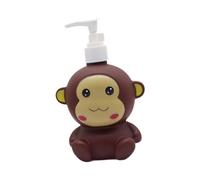 YIXANNX Flacon de lotion et distributeur de gel douche pour enfants, motif dessin animé. Décoration salle bain enfant. Flacon lotion avec pompe et savon pour les, singe, 15 cm