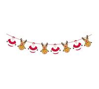 YIXANNX Guirlande de bannière de noël Unique pour guirlande bannière joyeux noël joyeux pour la décoration la maison pour décoration, Elk du Père tirant le drapeau