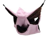 YIXANNX Hamac en Peluche pour Animaux de Compagnie, Petite Cage, pour Bonne Ventilation et sécurité, hamac Suspendu, lit de Hamster, Non Toxique, Rose