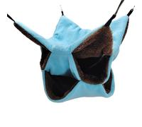 YIXANNX Hamac en Peluche pour Animaux de Compagnie, Petite Cage, pour Bonne Ventilation et sécurité, hamac Suspendu, lit de Hamster, Non Toxique, Bleu