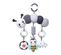 YIXANNX Hochet Mobile pour Berceau, Jouet de lit interactif pour Nouveau-nés, pour assurant sécurité émotionnelle, Son Naturel, clochettes pour Berceau et lit bébé (0-12 Mois), Ver, 36 x 26 cm