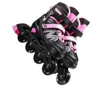 YIXANNX Hommes réglables Patins à Roues alignées Adulte Respirant Haute élasticité résistant à l'usure Patins roulettes Flash Chaussures de Patinage garçons, Rose/S