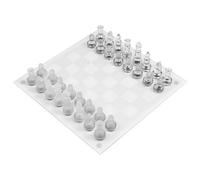 YIXANNX Jeu d'échecs en Verre avec Plateau échiquier fête de noël faveur Jeu Adultes Fournitures éducatives centres de Table Objets Collection