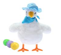 YIXANNX Jouet Musical en Peluche pour Enfants, Jouet éducatif et créatif. La Poule Musicale en Peluche est Un Amusant Qui Peut pondre des œufs Tout Dansant, Blanc