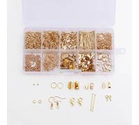 YIXANNX Kit de fournitures pour la fabrication de bijoux avec outils réparation, comprenant 2 types fers à repasser simples et 20 boutons melon en fer.