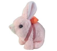 YIXANNX Lapin électrique en Peluche avec mouvements réalistes, pour Un Jeu Actif, Simulation des Oreilles secouées, Peut Marcher et aboyer, Simulation d'animal de Compagnie, tapez+5