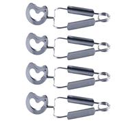 YIXANNX Lot de 4 fourchettes et pinces à escargots en argent indispensables pour les amateurs de fruits mer Pince à escargots en fer acier inoxydable Pique Escargot