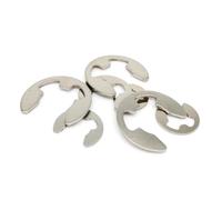 YIXANNX Lot de 580 Circlip Rondelle Fabrication Acier Inoxydable Anneau de Retenue Externe E Clip Snap Fournitures Industrielles, Argent