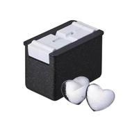 YIXANNX Machine à boules de glace transparente en plastique Silicone recyclable boîte sphérique plateau lavable fabricants boules moule cuisine boissons, Cœur