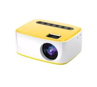 YIXANNX Mini projecteur pour Home cinéma et Connexion téléphonique Disque Dur Mobile projecteur de téléphone Portable vidéoprojecteurs 1080, Jaune
