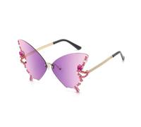 YIXANNX Mode Lunettes de Soleil Lunettes de Cristal Multicolore Belle Plage Attrayant Beau Travail Protecteur des Yeux, Violet