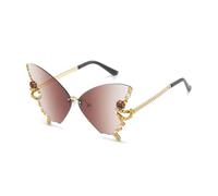 YIXANNX Mode Lunettes de Soleil Lunettes de Cristal Multicolore Belle Plage Attrayant Beau Travail Protecteur des Yeux, Couleur du thé