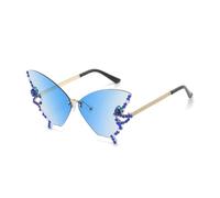 YIXANNX Mode Lunettes de Soleil Lunettes de Cristal Multicolore Belle Plage Attrayant Beau Travail Protecteur des Yeux, Glace Bleue