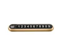 YIXANNX Numéro temporaire carte bois voiture téléphone plaque combinaison aléatoire bricolage décoration Parking signe lumineux pour extérieur bord de la route, Or