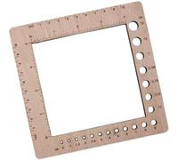 YIXANNX Outil de tricot carré, crochet, compteur de mailles, outil mesure polyvalent conçu pour un tricot et facile, règles mesure en bois, coupe-fil