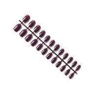 YIXANNX Paquet de 24 ballerines sûres anti-rayures cercueil faux ongles solide bricolage artificiel exquis roman acrylique ongles, 12 violet