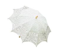 YIXANNX Parasol en Dentelle Parapluie Décoratif à Main Romantique Mariages Vintage et Performances sur scène élégantes pour Femmes Dames Parapluie Ornement Costume , Beige , 78 x 67 cm