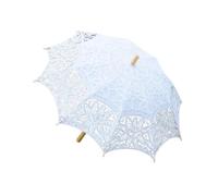 YIXANNX Parasol en Dentelle Parapluie Décoratif à Main Romantique Mariages Vintage et Performances sur scène élégantes pour Femmes Dames Parapluie Ornement Costume , Blanc , 78 x 67 cm