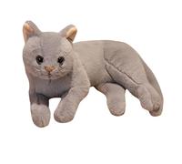 YIXANNX Peluche Chat Polyvalente, Adorable Coussin, Cadeau, Compagnon réconfortant pour Les Enfants, Oreiller pour Dormir, décoration intérieure, Jouet, Gris, 32 cm