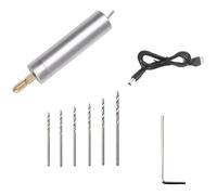 YIXANNX Petite perceuse électrique avec un savoir-faire exquis, facile et durable, Mini petit Pour Micro électrique en alliage d'aluminium , argent