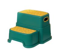 YIXANNX Petits escabeaux en Plastique pour Tout-Petits, adaptés pour aux Enfants pour la sécurité PP, escabeaux à Deux Niveaux, multifonctionnels, Vert Profond